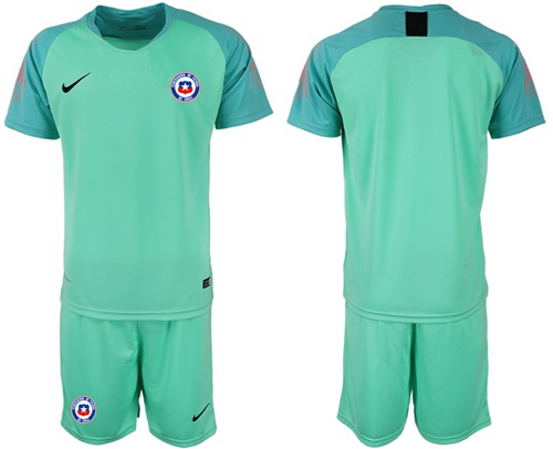 Chile Blank Green Goalkeeper Soccer Country Jersey
